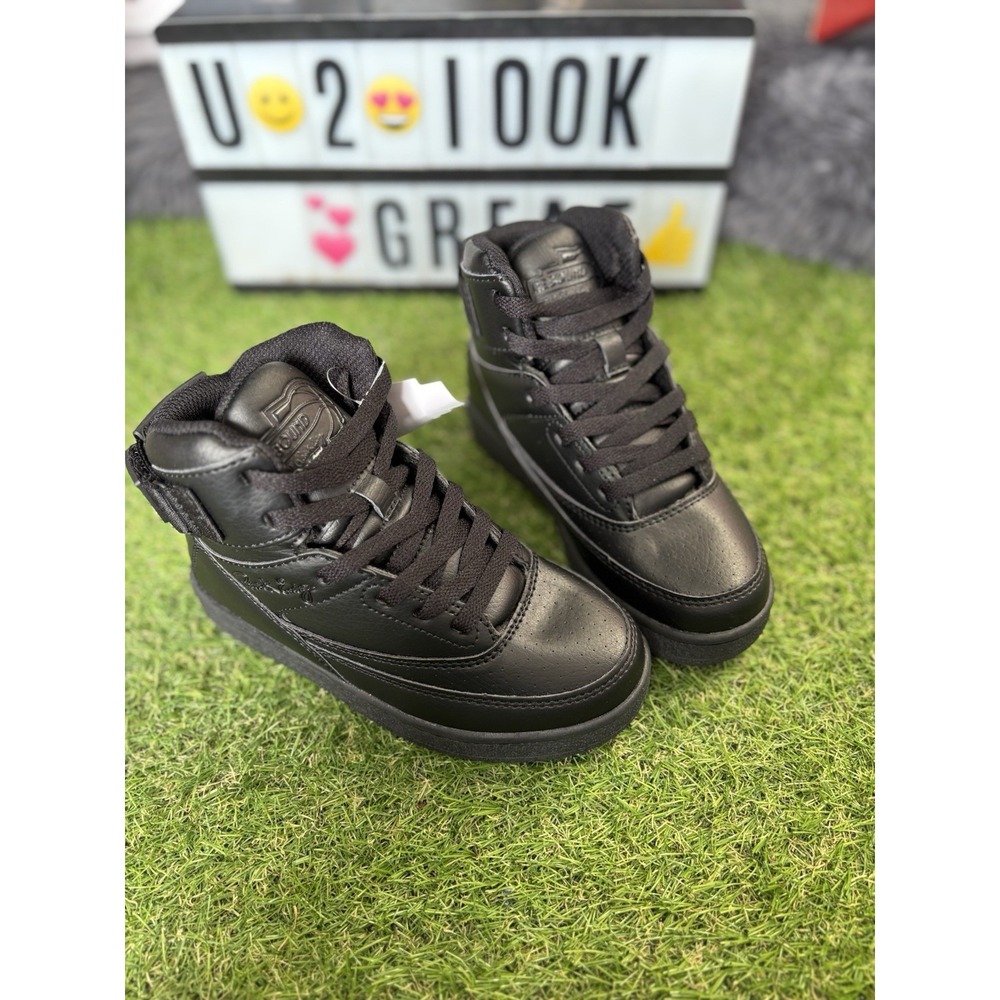 Patrick Ewing Rebound Orion‎ Strap Mid Sneaker, Boys Youth Sneaker 13 Black